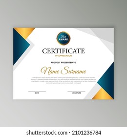 professional certificate template in premium style	