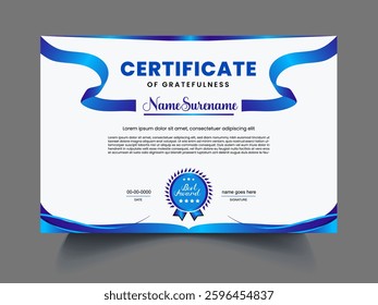 Professional Certificates design template concept