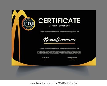 Professional Certificates design template concept