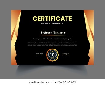 Professional Certificates design template concept