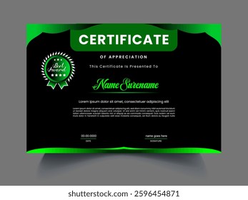Professional Certificates design template concept