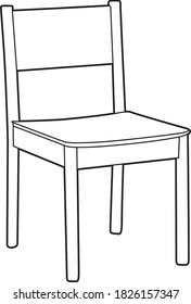 Professioneller Stuhl, Vektorgrafik/Linienzeichnung. Symbol, Logo, Design, Element