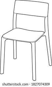 Professional Chair Vector / Line Drawing. Icon, Logo, Design, Element