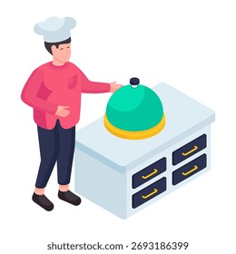 Un carácter profesional de chef