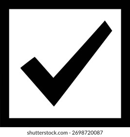 Professional Checkmark Icon on White Background