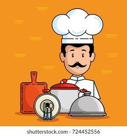 professional chef cartoon