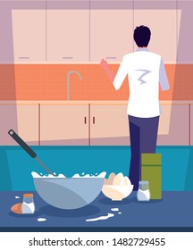 professional chef cooking in kitchen scene