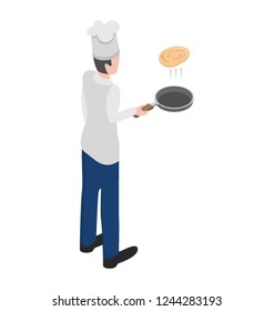 Professional chef flat icon design