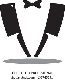 professional chef logo vector, Flat design.