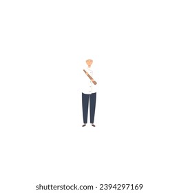 professional chef pose set vector