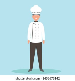 Professional chef , Vector illustration cartoon character.