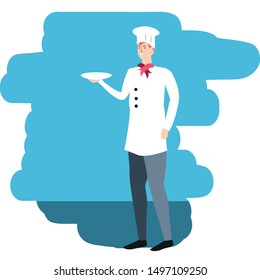 professional chef worker avatar character