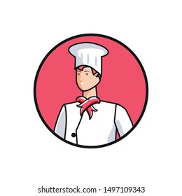 personaje avatar de chef profesional