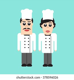 professional chefs - Vector illustration