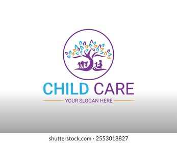 Diseño de logotipo de cuidado infantil de Profesional, diseño de logotipo de cuidado infantil experto para empresas o empresas enfocadas en la familia.