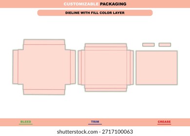 Professionelle Zigarettenschachtel dieline Vektor zeigt saubere Faltstruktur genaue die line-Steuerung und bereit, Verpackung Layout für die Produktion drucken