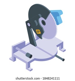 Professional circular saw icon. Isometric of professional circular saw vector icon for web design isolated on white background
