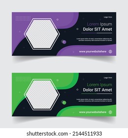 Professional Classic Brand Banner Design Vector Template Facebook Cover and Web Banner Template