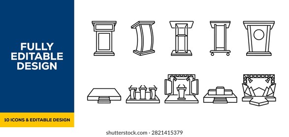 Professional Classical Architecture and Ancient Structural Columns with Pillars and Stone Symbols Flat Vector Illustration Icon Bundle Set High Resolution