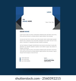 Professional, clean and business letterhead design template 