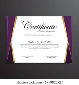 Professional Clean Certificate Achievement Template Design