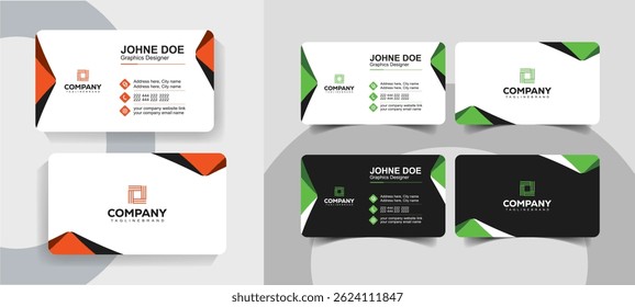 Professional Clean and Corporate Business Card Template