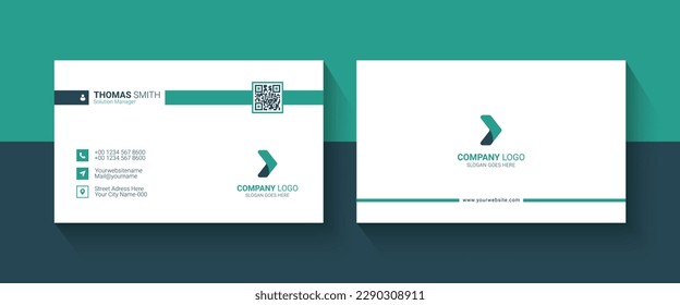 Professional clean and creative modern business card template