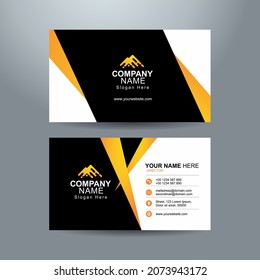 Professional and Clean Double-sided business card design template Vector Illustration.