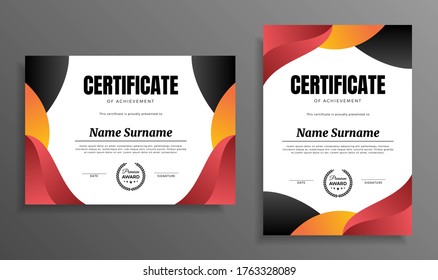 Professional Clean and Elegant Certificate Achievement Template Design