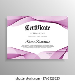 Professional Clean and Elegant Certificate Achievement Template Design