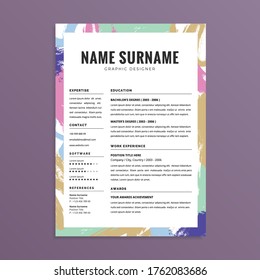 Professional Clean Elegant Resume CV Template Design