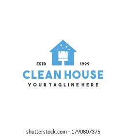 Diseño del logotipo profesional de la casa limpia