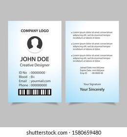 Professional & clean id card design