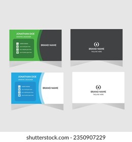 Professional, clean and modern business card design template. Just drop in your own pictures and texts, and it’s ready for print.