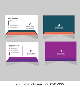 Professional, clean and modern business card design template. Just drop in your own pictures and texts, and it’s ready for print.