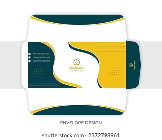 Professional clean and modern creative simple business and corporate stylish envelope design template