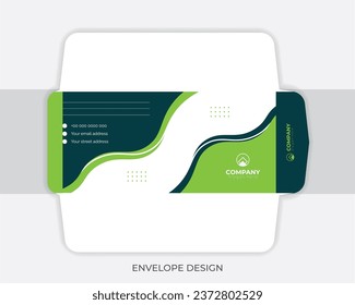 Professional clean and modern creative simple business and corporate stylish envelope template design