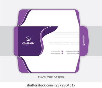 Professional clean and modern creative simple business and corporate stylish envelope template