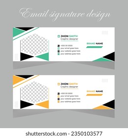 Professional, clean and modern email signature design template. Just drop in your own pictures and texts, and it’s ready for print.