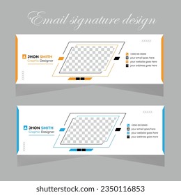 Professional, clean and modern email signature design template. Just drop in your own pictures and texts, and it’s ready for print.