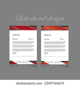 Professional, clean and modern letterhead design template. Just drop in your texts, and it’s ready for print.