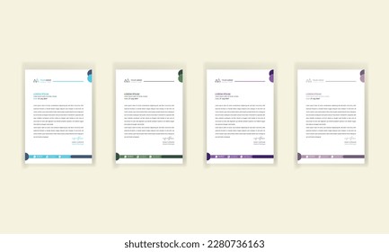 Professional, clean and modern letterhead template. Just drop in your own texts and it’s ready for print. This template can serve multi-purposes.