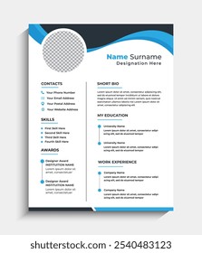 Professional Clean Resume CV Template Design