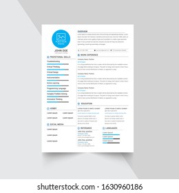 professional Clean Resume/CV Template Design