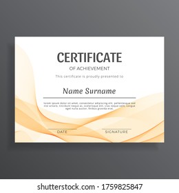 Plantilla de logro de certificados simple y profesional de limpieza Diseño elegante