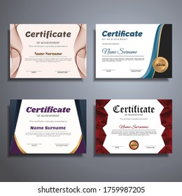 Professional Clean Simple Certificate Achievement Template Elegant Design