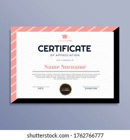 Professional Clean Simple Certificate Achievement Template Elegant Design