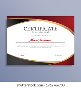 Professional Clean Simple Certificate Achievement Template Elegant Design