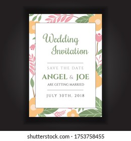 Professional Clean Simple Wedding Invitation Floral Flower Design