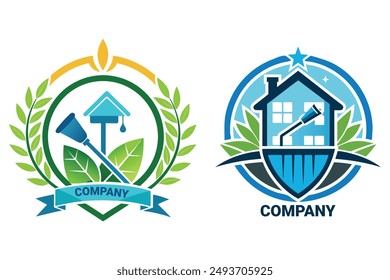 Professional cleaning company logo vector. Customize for your brand. High-quality for versatile use. Perfect for business cards, websites, and more.
